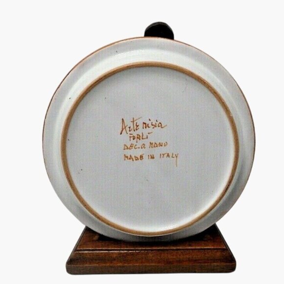 Artemisia Forli Ceramic Plate Floral Bread Olive Oil Vintage Artisan Italy - Picture 4 of 7